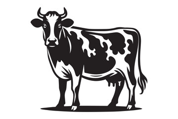 Cow silhouette vector illustration