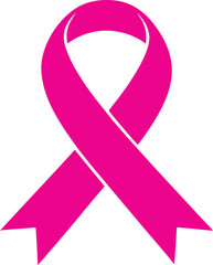  Classic Pink Ribbon Silhouette Vector Design