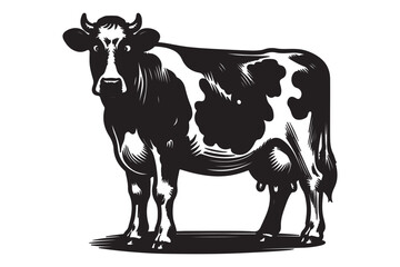 Cow silhouette vector illustration