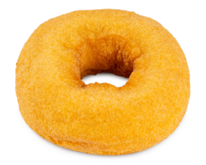 Donuts or Doughnuts. One plain Donut or Doughnut without chocolate glazed cream, icing and sprinkles. Dessert on birthday, holiday party. Advertising coffee shop, bakery, cafe. American style Donut