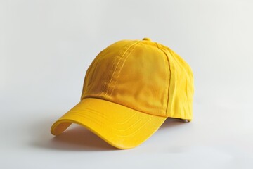 Fototapeta premium Yellow hat on white background