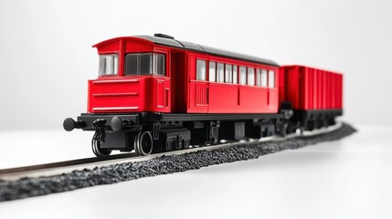 Vintage Toy Train with Coal Car Medium Shot in 44bae9be-54a3-4ca7-ba69-97bfdf3ce52a_3-large