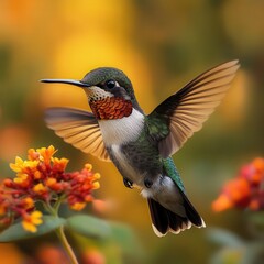 Fototapeta premium Ruby-Throated Hummingbird