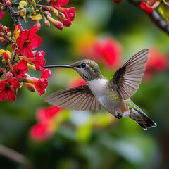 Obraz premium Ruby-Throated Hummingbird