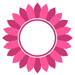 pink flower frame with space