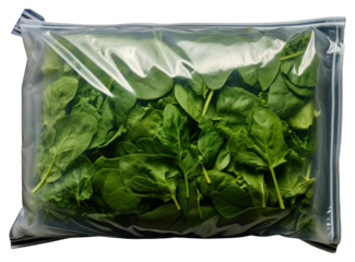PNG  Plastic wrapping over food packaging vegetable spinach plant.