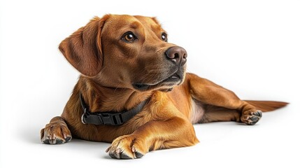 Obraz premium Service dog in training on white background