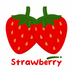 strawberry on white background
