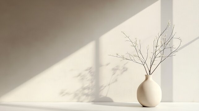 vase with beautiful flowers on white table in living room