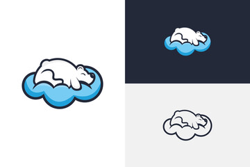 Bear sleep in the cloud.eps