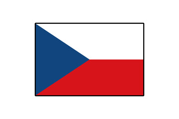 The flag of the Czech Republic displays a combination of blue, white, and red in a geometric design. The colors symbolize Slavic heritage and national pride, representing unity.