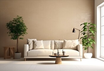 modern living room with sofa
