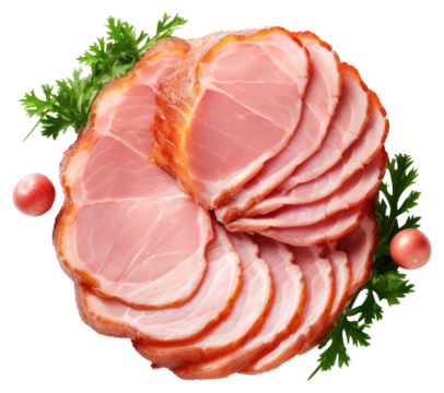 PNG Slices Christmas ham mutton food meat.