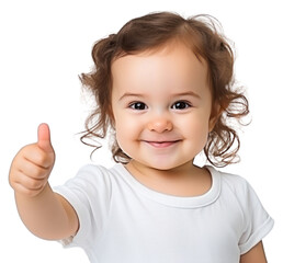 PNG  Teenager girl portrait finger smile.