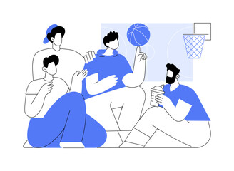 Basketball isolated cartoon vector illustrations.