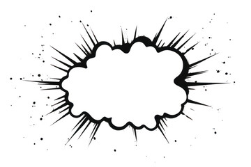 Fototapeta premium PNG Comic-style cloud speech bubble