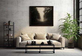 modern living room with sofa