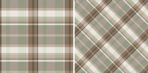 Plaid fabric pattern of texture tartan vector with a seamless check background textile. Set in novelty colors for latest trends in modern everyday fashion prints.