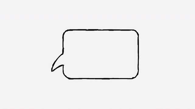 Hand Drawn Stop Motion Speech Bubble Animation
