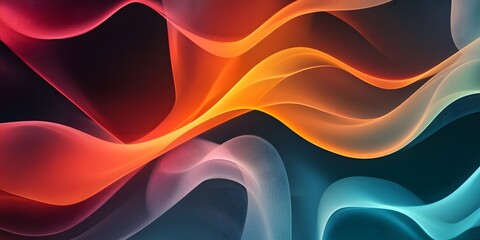 Obraz premium Abstract orange, pink and blue smock wavy background