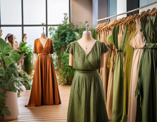 A sustainable fashion show featuring clothing made from organic materials, recycled fabrics,
