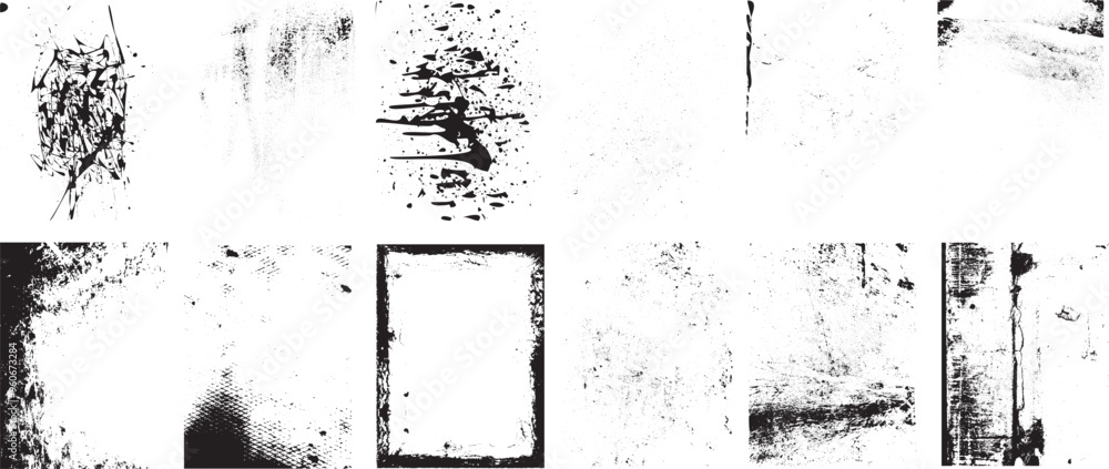 Poster grunge backgrounds set. big collection of vector overlay, distress, textures .simply place illustrat