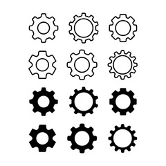set of gear wheels illustration