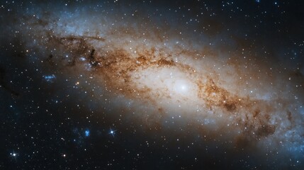 Obraz premium A Spiral Galaxy in a Starry Sky