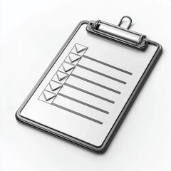 Office checklist with clipboard for organization and productivity concept