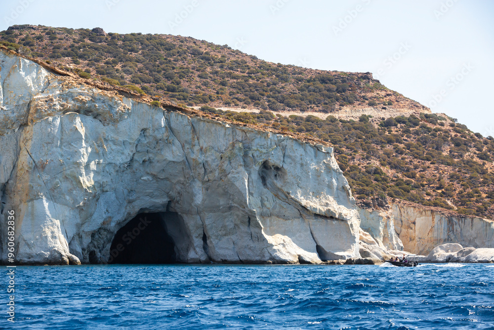 Wall mural Milos island, Greece, beautiful water and cliffs