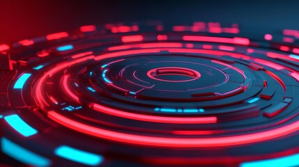 Obraz premium Corporate branding, digital marketing strategy, futuristic environment, 3D illustration