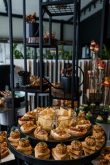 Elegant Culinary Display of Gourmet Appetizers and Delights