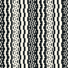 Black And White Pixel Glitch Stripe Pattern