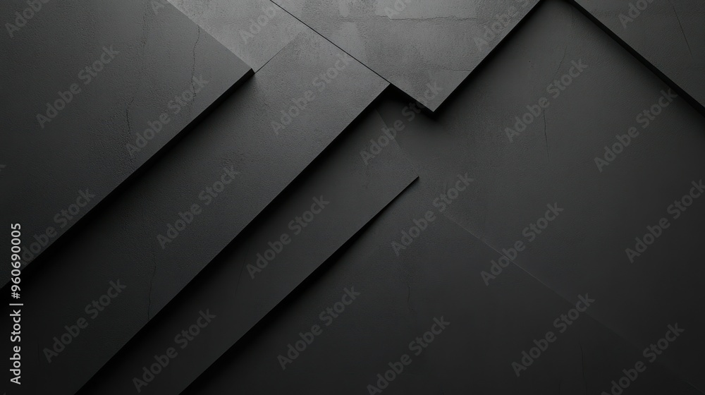 Poster abstract black geometric pattern with textured surface