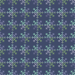 Beautiful Christmas seamless vector snowflake texture on purple background. A classical seasonal pattern for wrapping paper, greeting cards, invitations, gift boxes and web background.