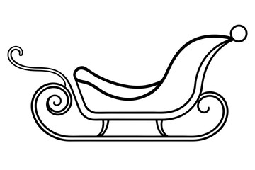 Santa Claus sleigh icons. Christmas sleigh silhouette collection. Sledge of santa claus shapes. Black sleigh silhouettes