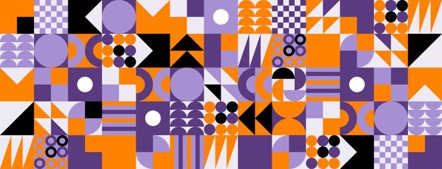 Fondo geométrico abstracto colorido y patrón. Diseño de concepto colorido moderno. Formas y elementos modulares, ilustración vectorial