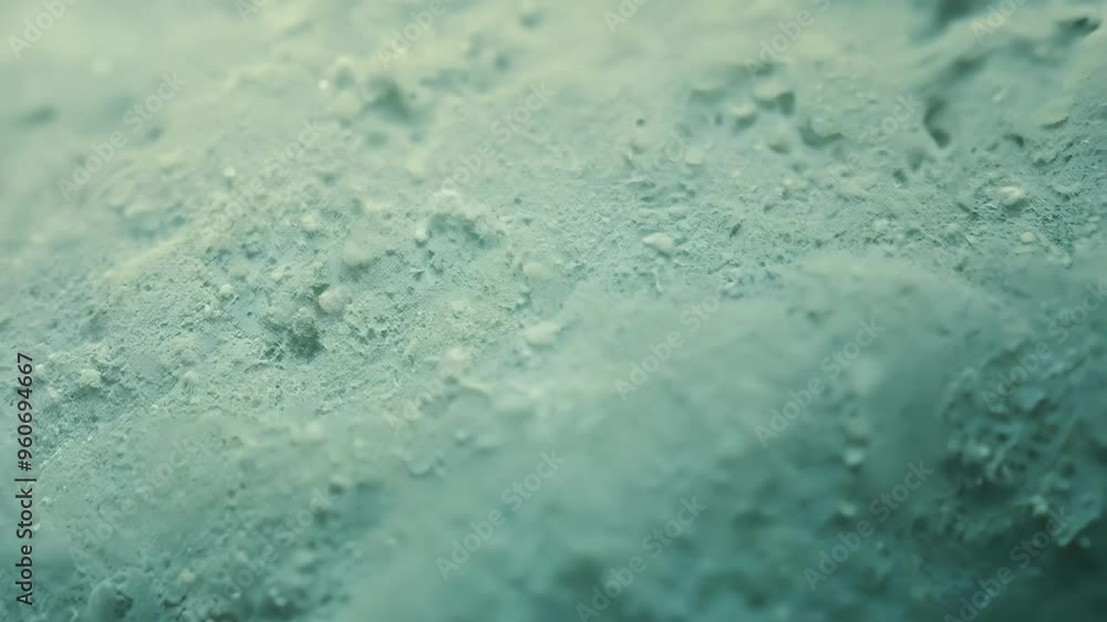 Poster microscopic view of mold with intricate branching structures. concept of microbiology, fungal growth