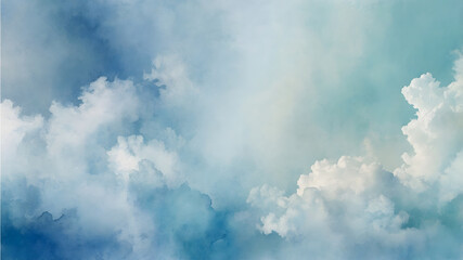 Fototapeta premium Cloudy Sky with Blue and White Hues