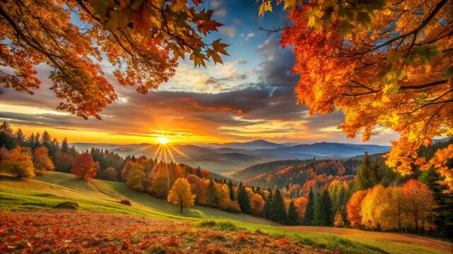 Fall Desktop Sunset Fall Sunset Backgrounds