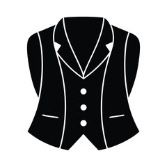 Vest Suit Jacket Silhouette vector illustration style design