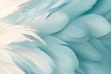 Naklejka premium Turquoise green trend feather color background texture