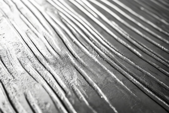 A bright textured surface with a subtle, linear texture, featuring fine, parallel lines that catch and reflect light dynamically.