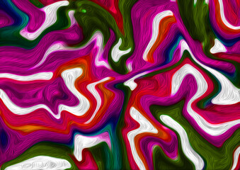 Colorful Silky Waves of Life Art Design2