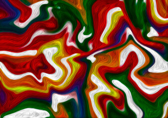 Abstract Colorful Silky Waves of Life Art Design