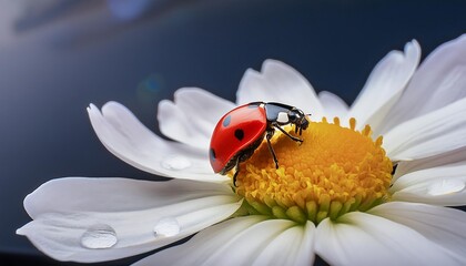 Fototapeta premium Close-up of a ladybug on a flower