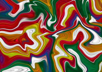 Colorful Silky Waves of Life Art Design