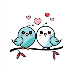 Love Bird on Tree
