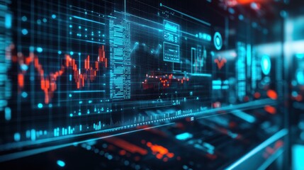 Abstract Digital Data Visualization with a Futuristic Design