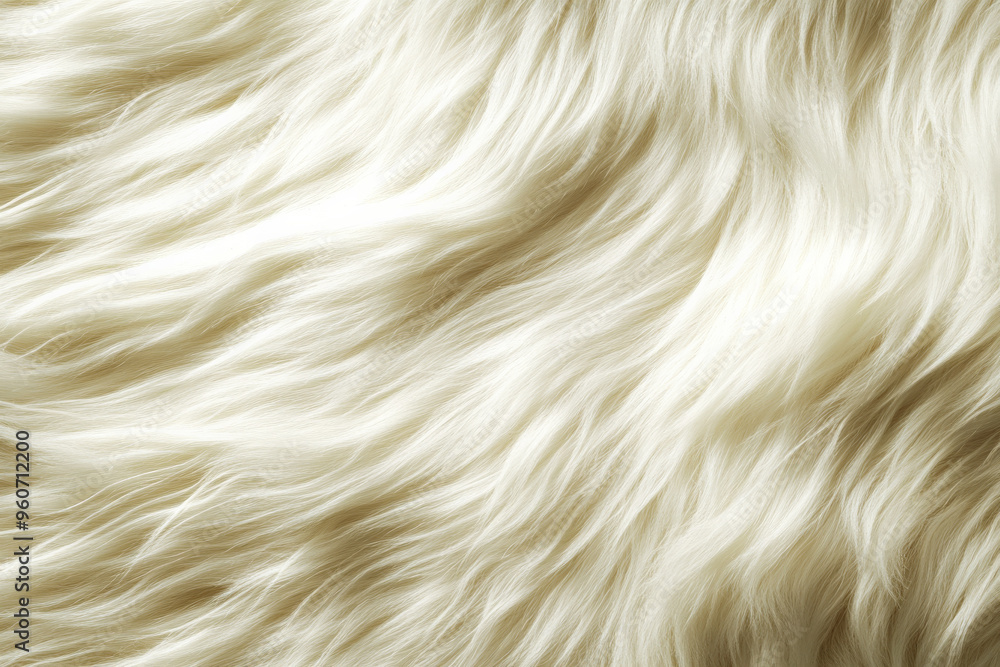 Poster a fur textured surface with long, flowing strands, featuring a subtle gradient that enhances the sen